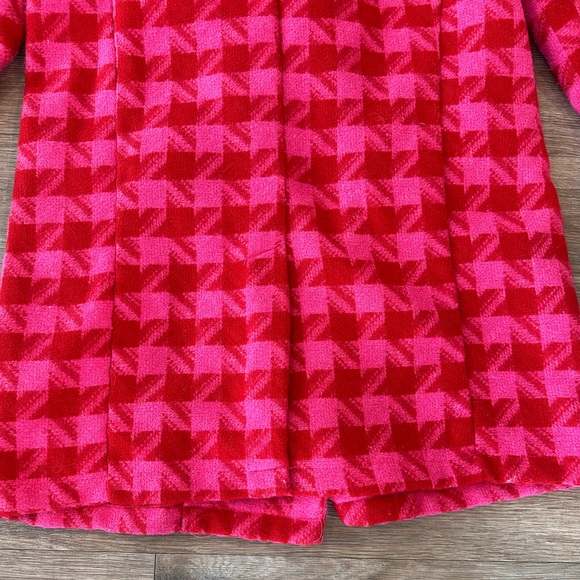 Pink & Red Plaid Winter Pea Coat - Picture 7 of 11